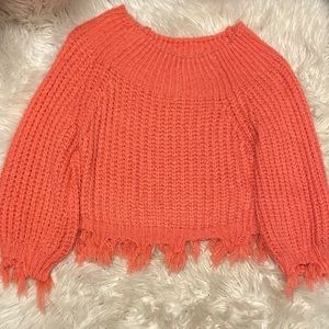 Knitted sweater- salmon colored